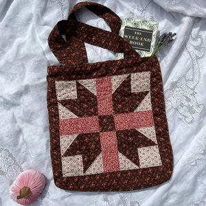 Vintage Quilted Patchwork Tote Shoulder Bag